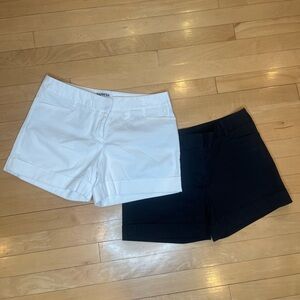 Express Shorts Bundle ~ Express White & Black Tailored Shorts. Size 6.